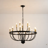 18-Light Industrial Iron Candle Chandelier