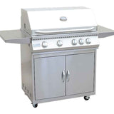 KoKoMo Built-In BBQ Grill Classic 32” 4-Burner with Cart – 304 Stainless Steel
