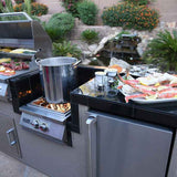 KoKoMo BBQ Island - 7'6" Outdoor Kitchen with 4-Burner Grill, Wok Burner & Refrigerator