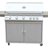 KoKoMo BBQ Grill Classic 40” 5-Burner Freestanding with Cart - 304 Stainless Steel