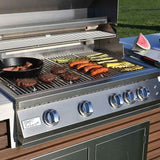 KoKoMo Outdoor Kitchen Island with Waterfall Edge – 32” Built-In Grill