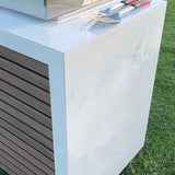 KoKoMo Outdoor Kitchen Island with Waterfall Edge – 32” Built-In Grill