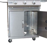 KoKoMo 26” BBQ Grill with 3-Burner Stainless Steel Cart – Freestanding