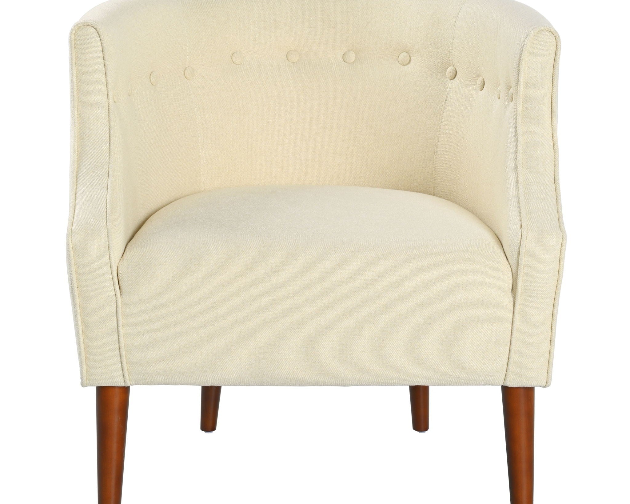 Contemporary Upholstered Club Chair With Button Tufting