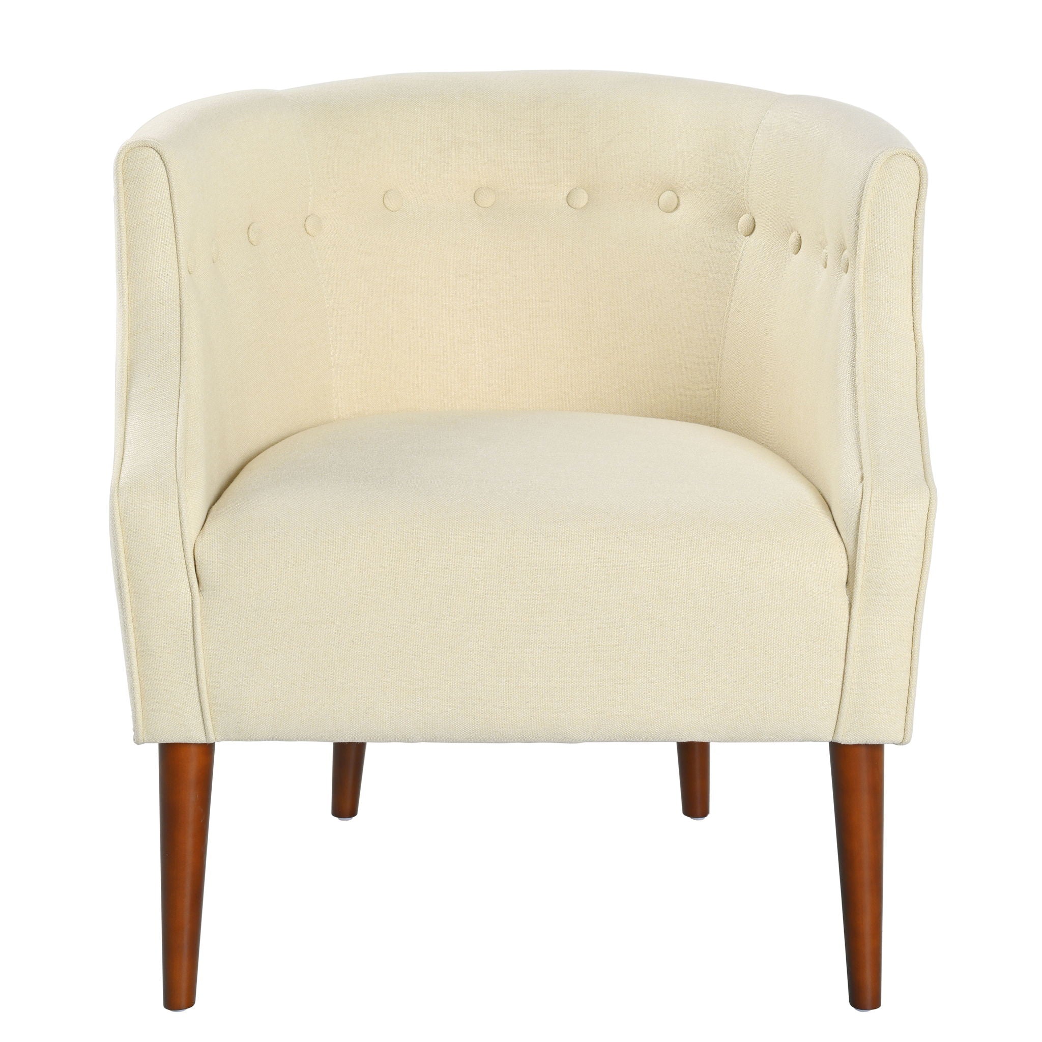 Contemporary Upholstered Club Chair With Button Tufting