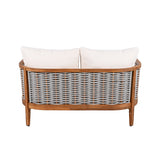 Outdoor Unique Tub Design 4-Seat Sofa Set with Woven Rope