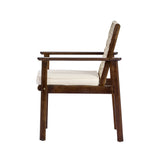 Outdoor Dining Chair Set with Acacia Wood & Wicker Rattan