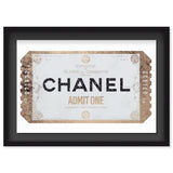 ADMIT ONE Faubourg Clean - Displayed in a shadowbox