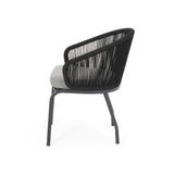 Outdoor Wicker Chair With Powder-Coated Iron Legs