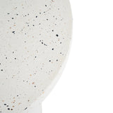 Outdoor 24' H MGO Terrazzo Side Table, White