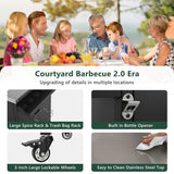 K&K 72.4' Large Grill Table for Big Green Egg