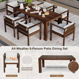 TREXM 7-Piece Patio Dining Table Set for 6