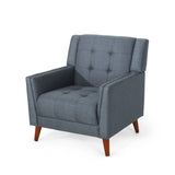 Luminaesque Fabric Upholstered Armchair With Tufted Back