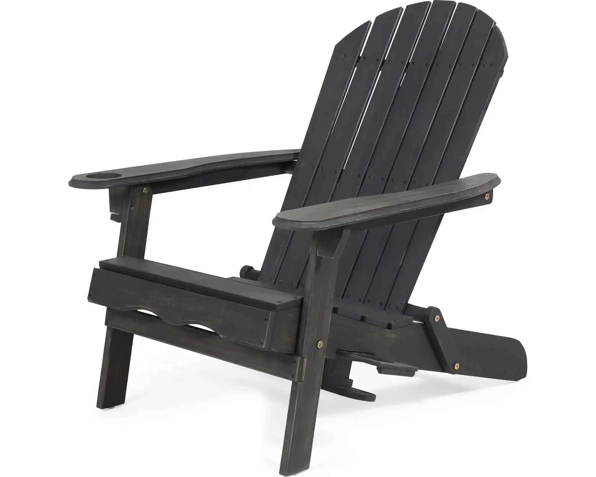 Zenithia - Outdoor Foldable Adirondack Chair With 2 Cup Holders