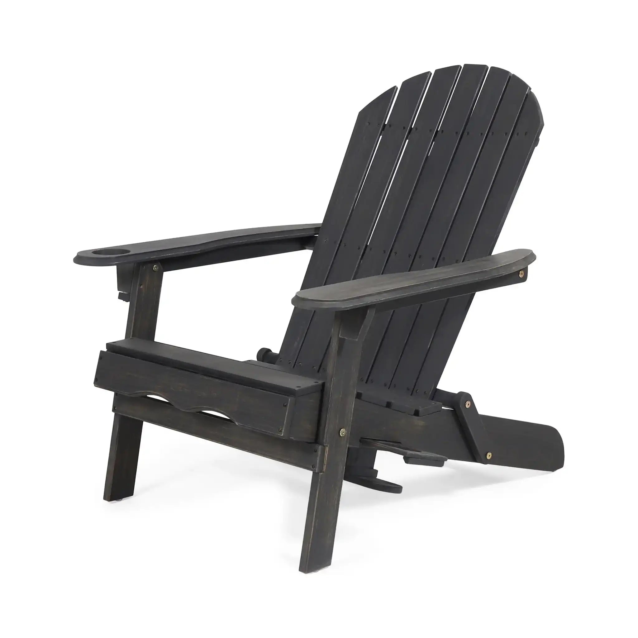 Zenithia - Outdoor Foldable Adirondack Chair With 2 Cup Holders