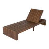Adjustable Outdoor Chaise Lounge Patio Recliner With Removable Cushion