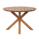 5-Piece Outdoor Acacia Wood Round Dining Set