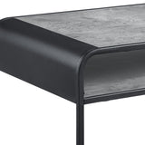 Raziela Concrete Coffee Table - Black / Gray