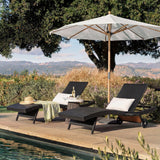 Patio Wicker Chaise Lounge Chairs Set of 2