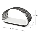 Abigal Outdoor Wicker Daybed With Cushion