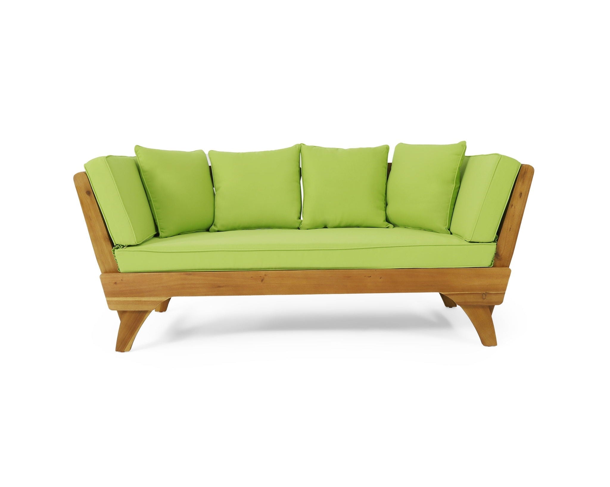 Outdoor Acacia Wood Expandable Daybed With Cushions