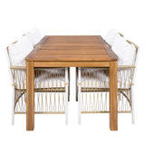 TOPMAX Patio 5pcs Wooden Dining Table Set