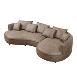 128.74 Inch Modern Sectional Curved Sofa Couch