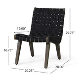 Lounge Chair With Stunning Rope Weave Design, Set of 2 - Black