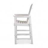 HDPE Bar Height Adirondack Patio Chair Outdoor Bar Chair With Cup Holder And Armrests