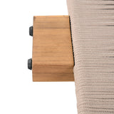 Outdoor Chaise Lounge Chair, Acacia Wood with Adjustable Backrest and Cushion