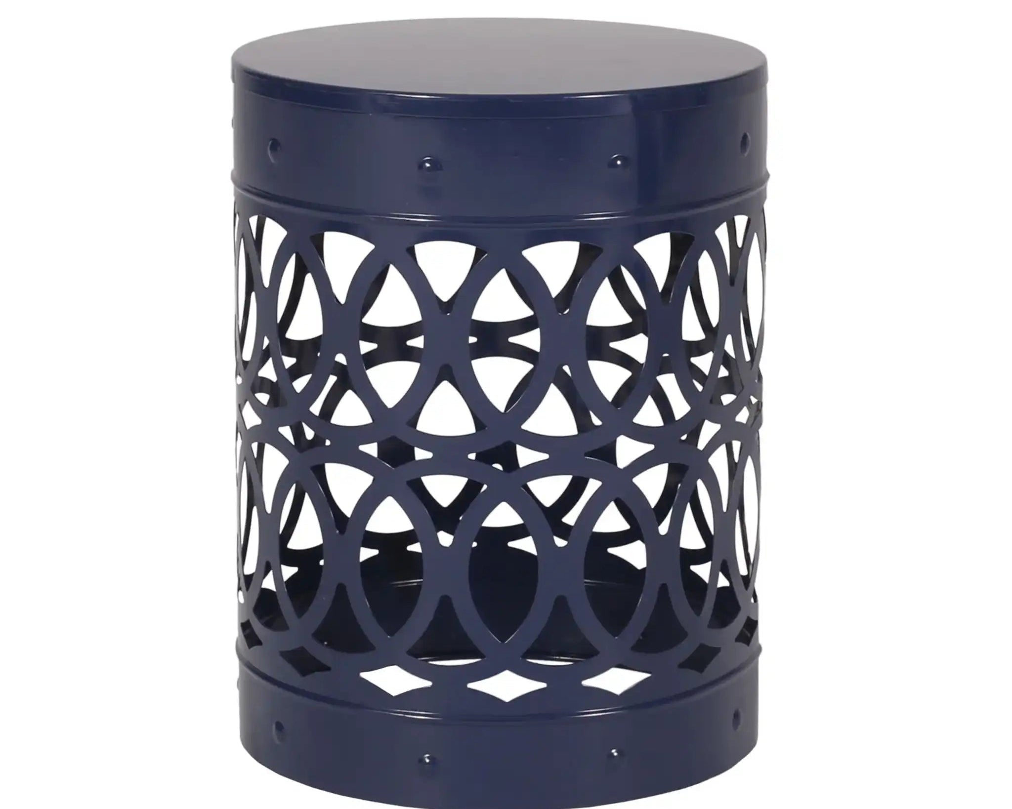 Outdoor Metal Large End Table, Modern Design