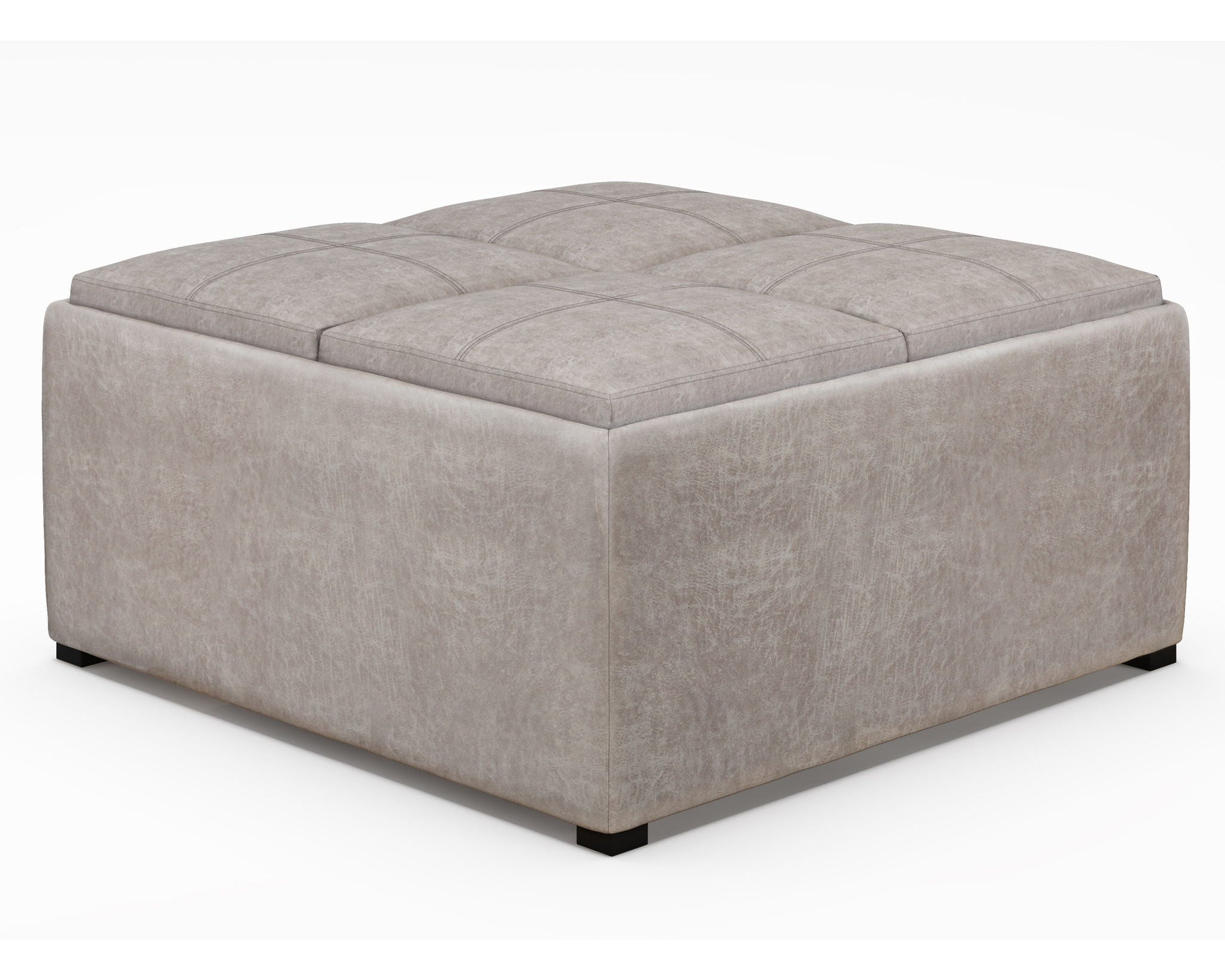 Avalon - Square Coffee Table, Storage Ottoman