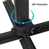 Round Cantilever Patio Umbrella With 360 Rotation & Infinite Tilt Adjustment