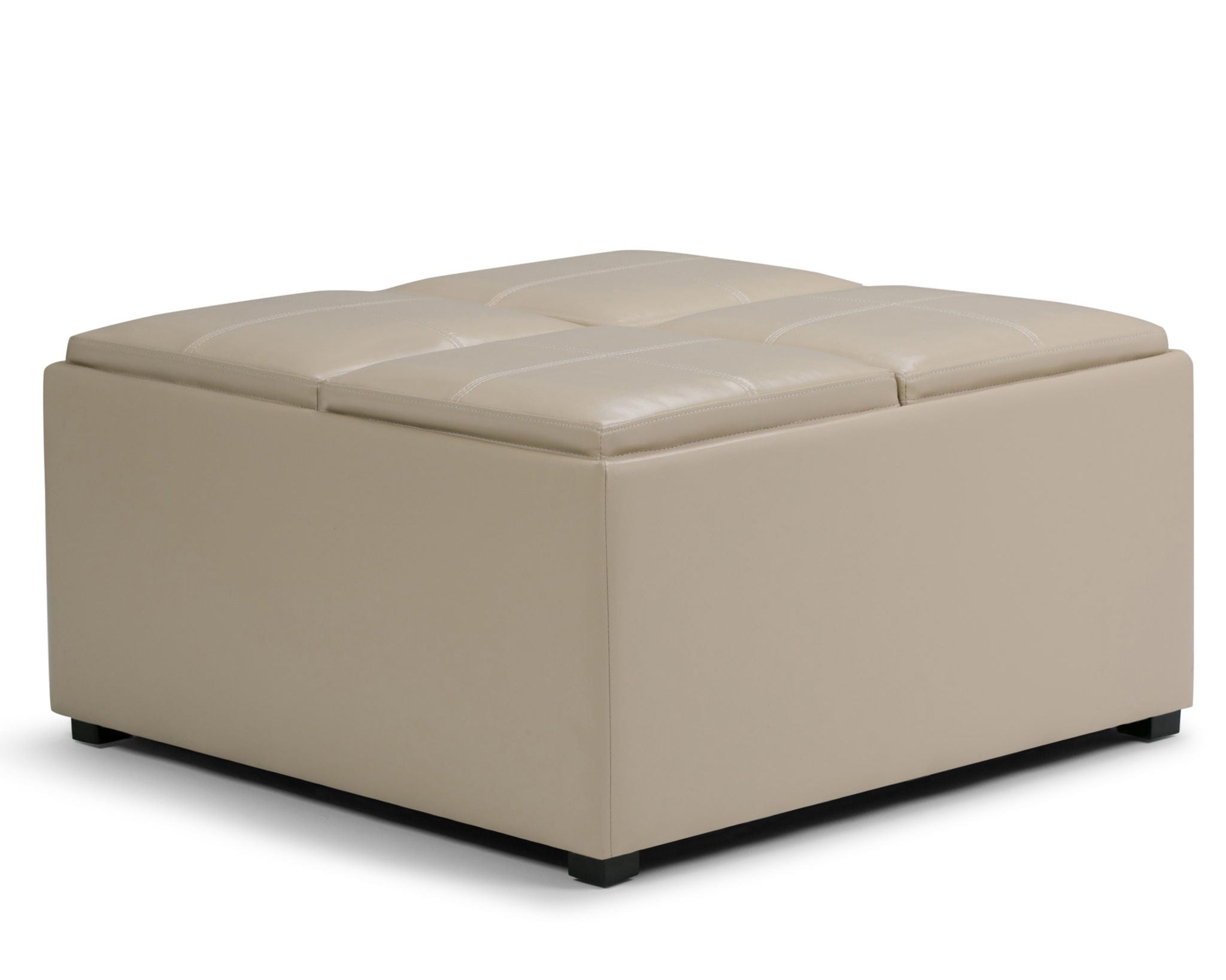 Avalon - Square Coffee Table, Storage Ottoman