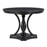 5 Piece Dining Set Extendable Round Table And 4 Chairs - Black / Oak