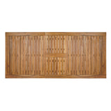 60-76" Acacia Wood Outdoor Dining Table, Telescopic, Teak Finish