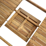 Extendable Acacia Wood Outdoor Dining Table