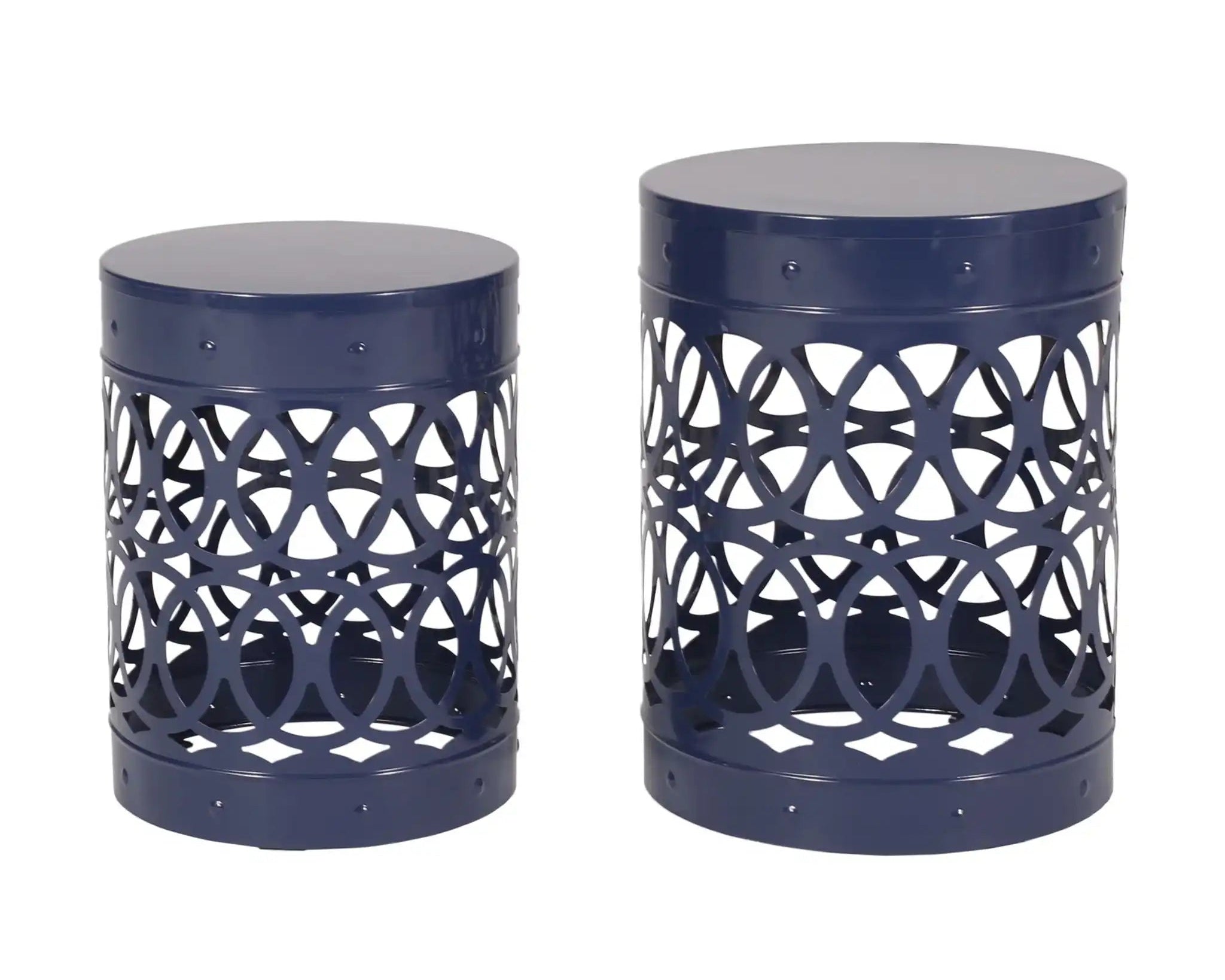 Delight - Powder Coated Iron End Table (Set of 2)