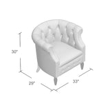 Celestialis Upholstered Club Chair with Tub Design and Rolled Recessed Armrests