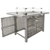 K&K Patio 8-Piece Patio Furniture Set with 43" Fire Pit Table