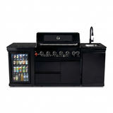 6-Burner Stainless Steel Propane Gas Outdoor Kitchen Barbecue Island Grill