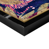 Deep Neon Jungle Cat - With Hand-Applied Glitter and Gold Leaf