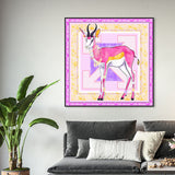 Magenta Glam Ram - Displayed in a Floating Frame