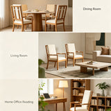 Set of 2 Rubber Wood Dining Chairs