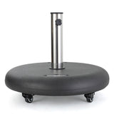 Wheelie Round Umbrella Base With Stainless Steel Holder