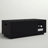 Modern Steel Outdoor Fire Pit Table with Lid