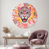 Pink Jaguar Jam Round - Acrylic panel