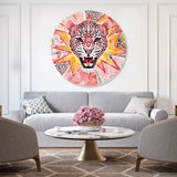 Pink Jaguar Jam Round - Acrylic panel