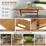 7-Piece Acacia Wood Outdoor Dining Set