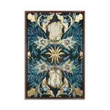 Four Equal Parts Floral - With Hand-Applied Gold Leaf